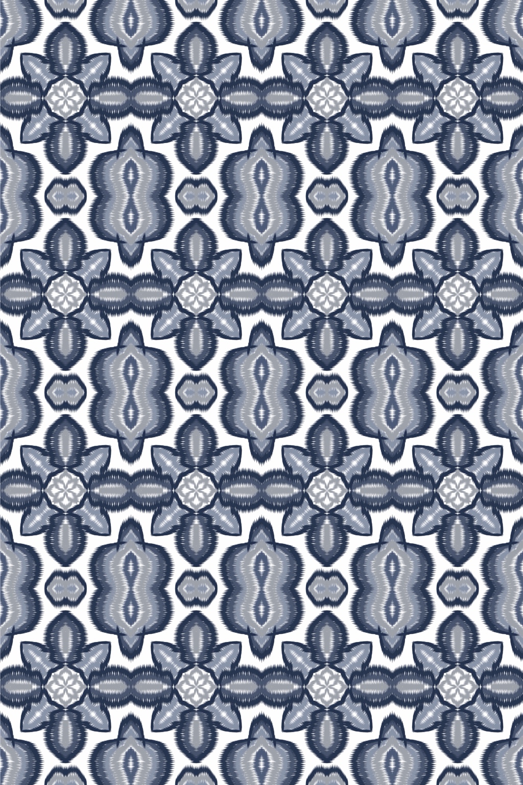 Navy Ornamental Rhythm — Original pattern by Rawiwan