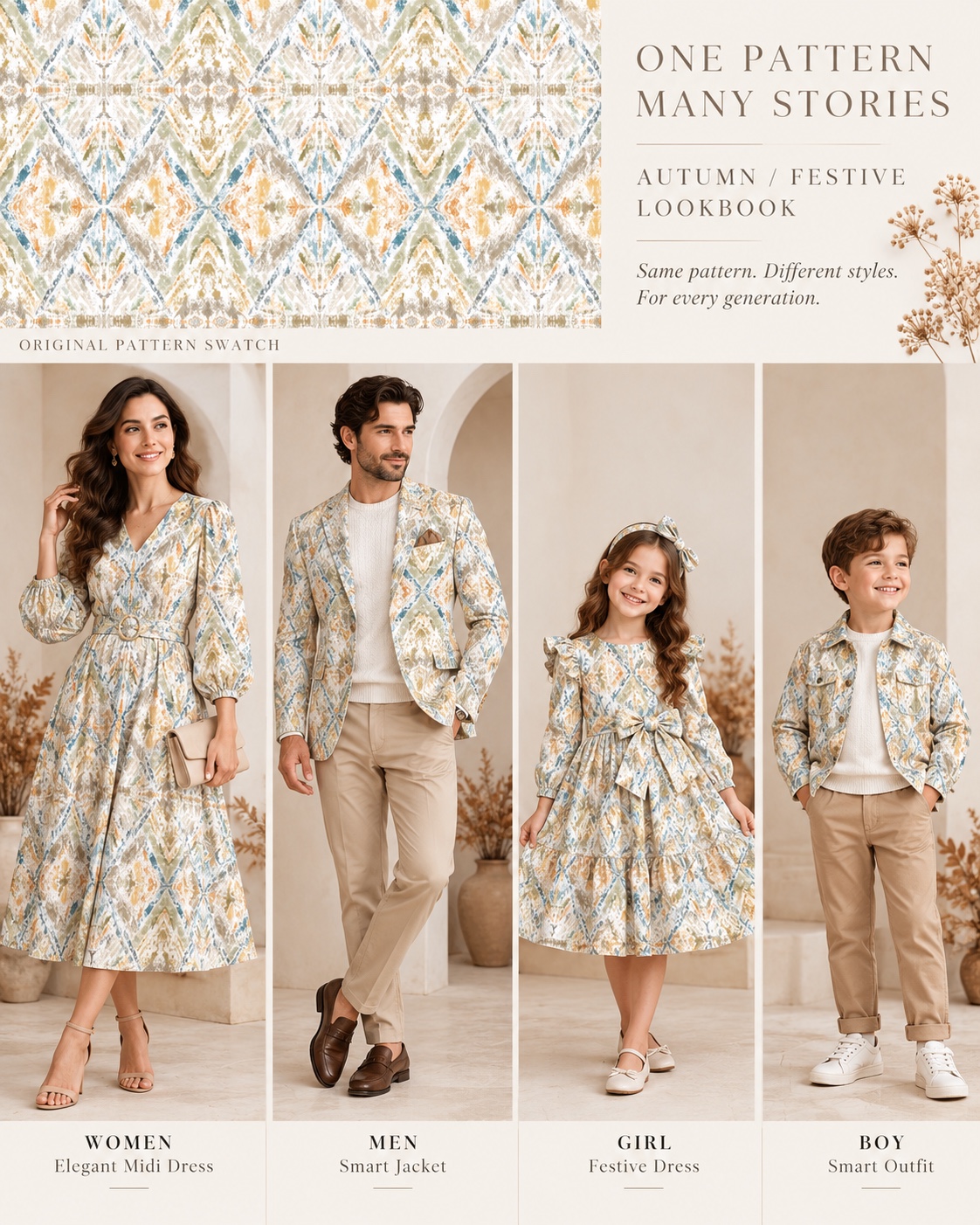 Golden Diamond Stories — AI fashion concept
