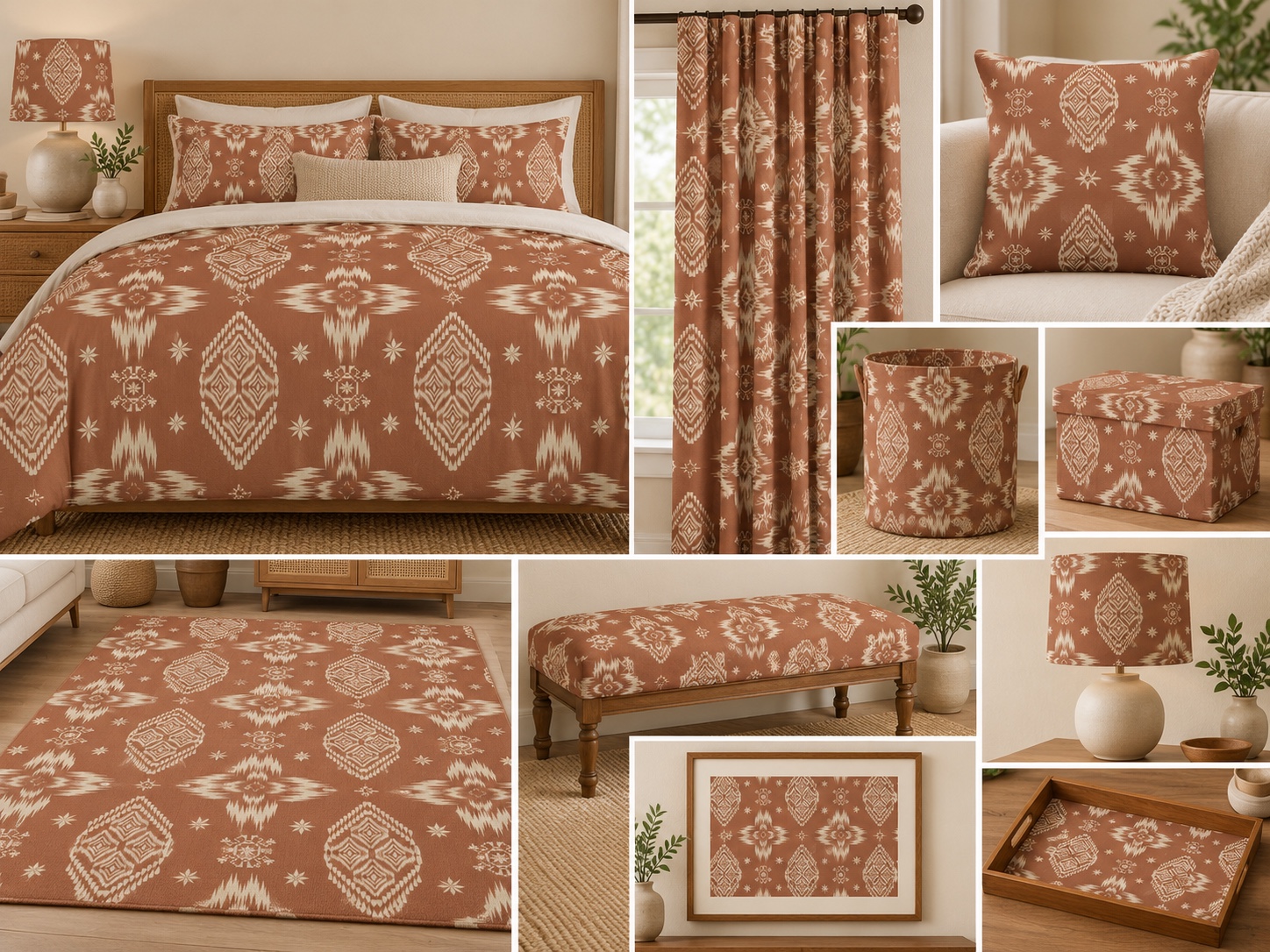 Terracotta Ornamental Medallions — AI home décor concept