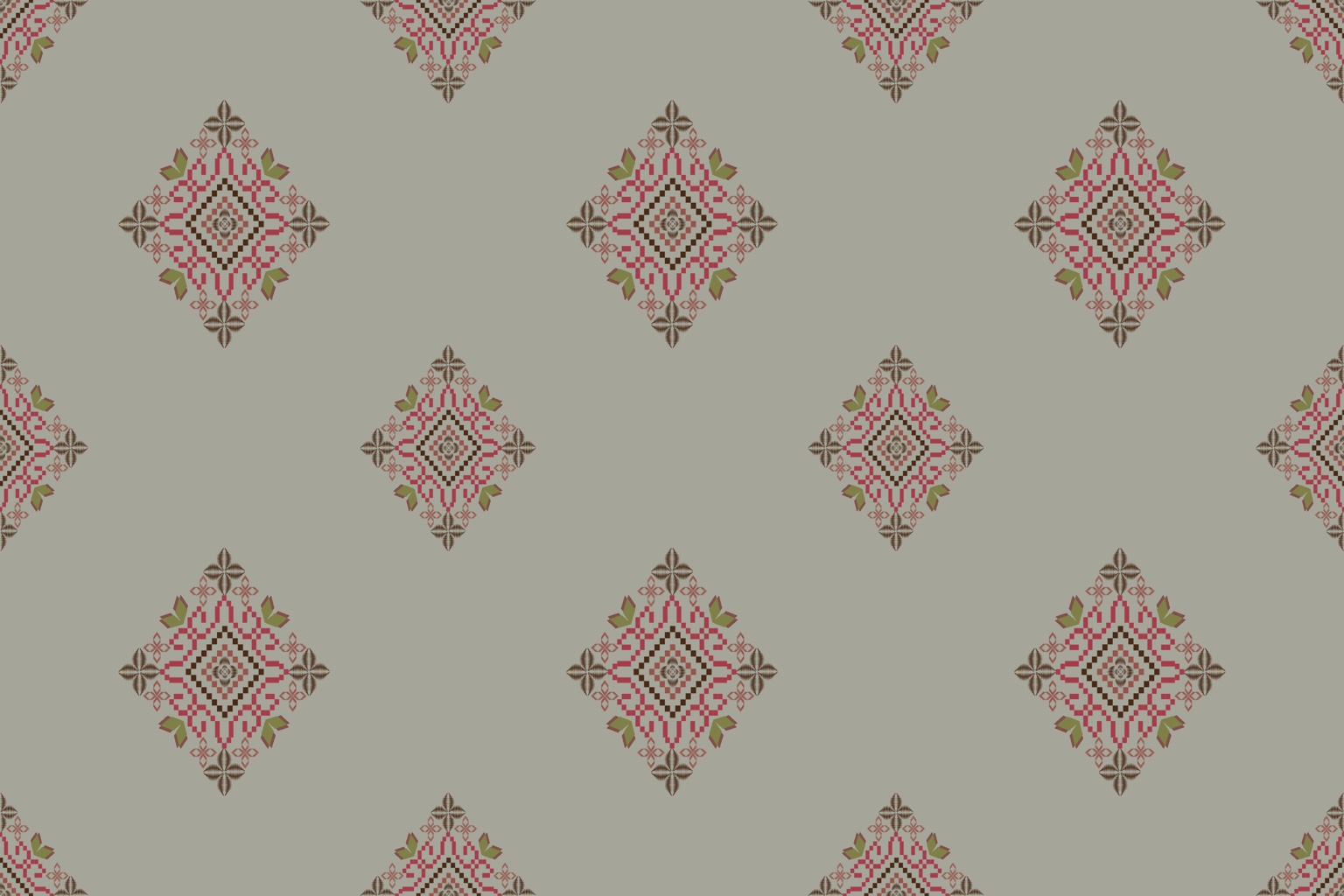 Sage & Rose — original pattern artwork by Rawiwan