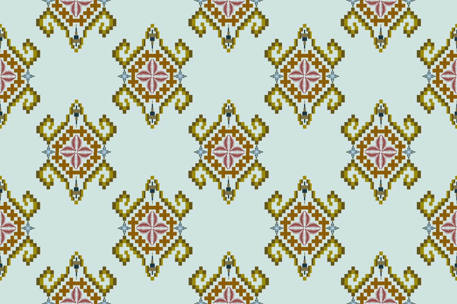 Fresh Green Ornament — original pattern artwork by Rawiwan