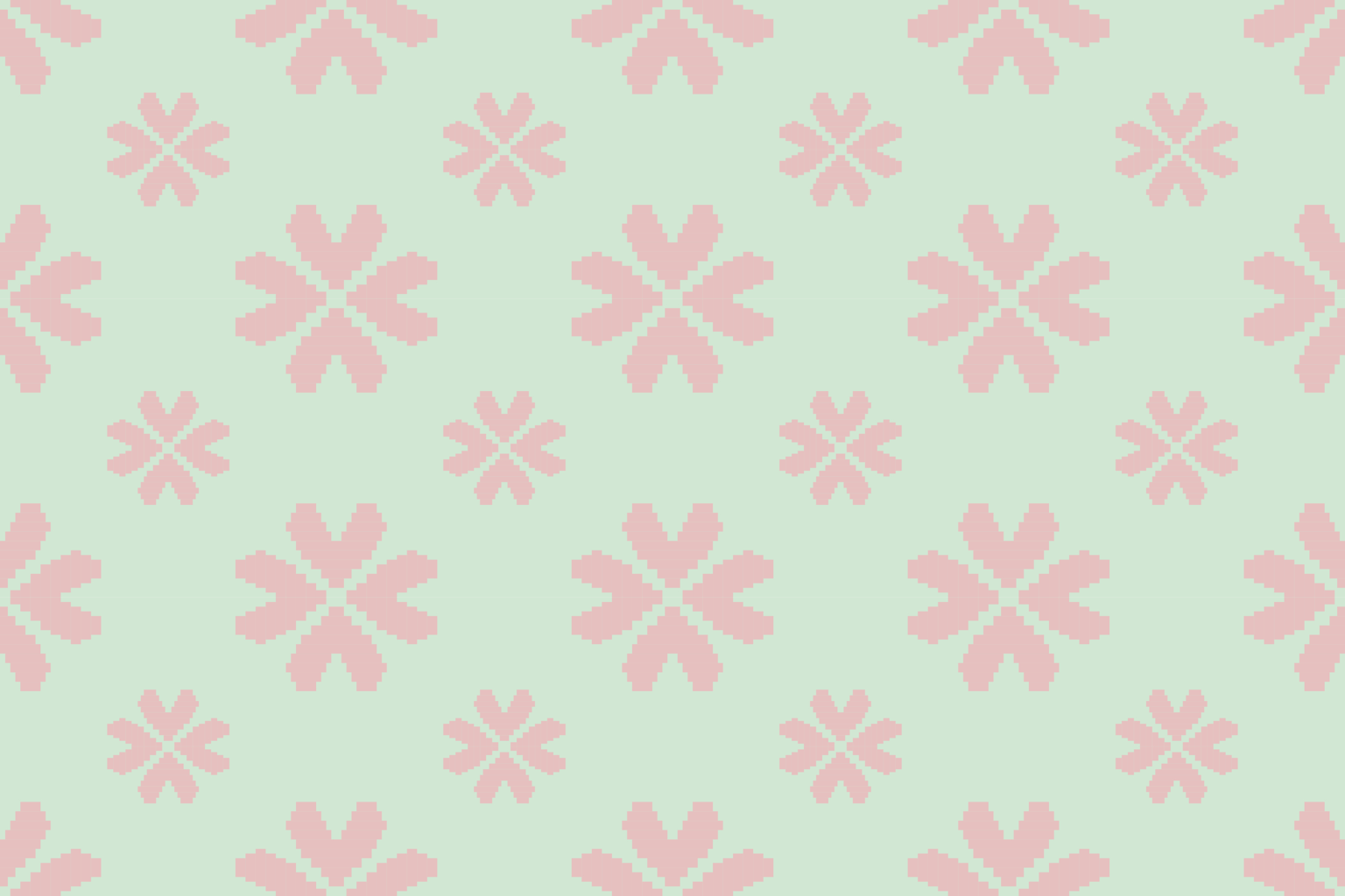Mint & Blush Bedding — original pattern artwork by Rawiwan