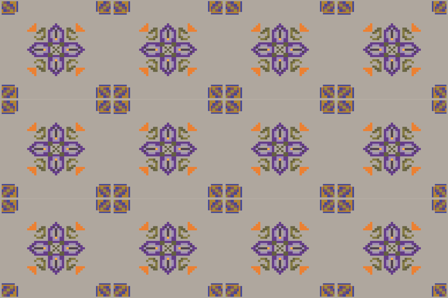 Violet Floral Dining — original pattern artwork by Rawiwan