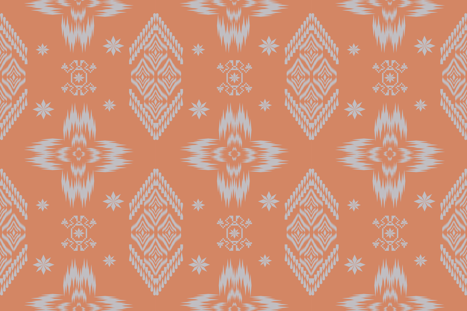Peach Ornamental Medallions — Original pattern by Rawiwan