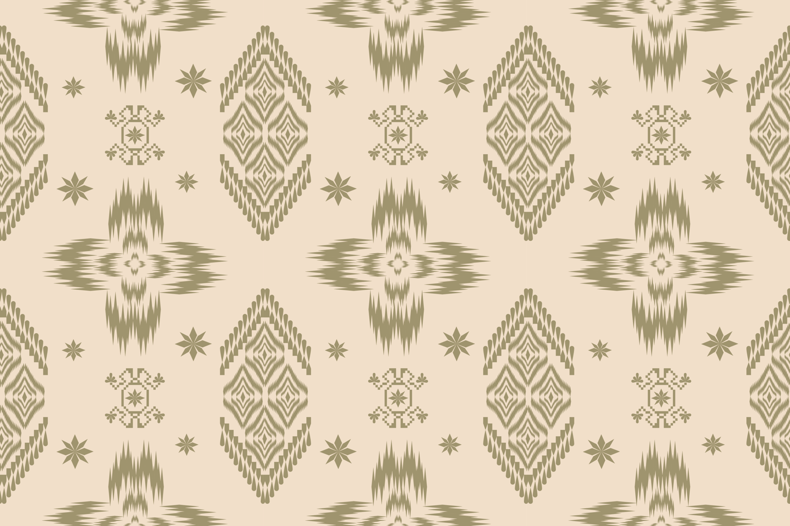 Cream & Olive Ornament — Original pattern by Rawiwan
