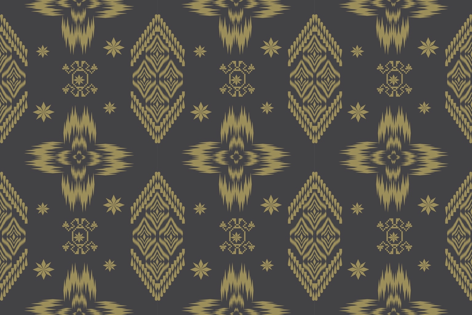 Charcoal & Olive Medallions — Original pattern by Rawiwan