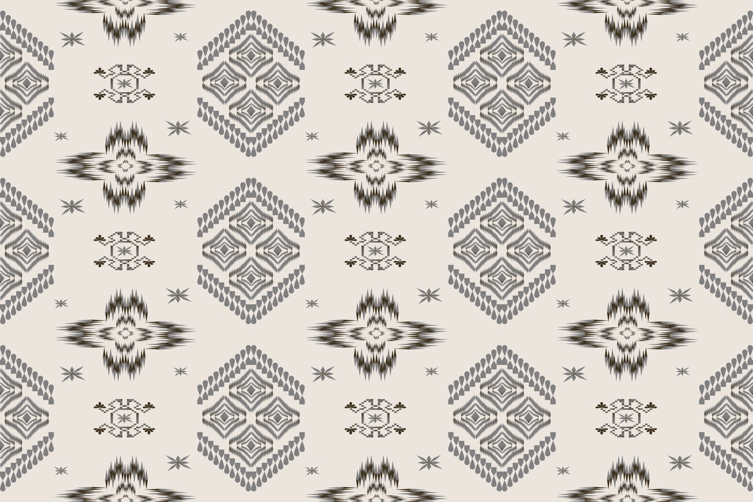 Monochrome Ornamental Medallions — Original pattern by Rawiwan