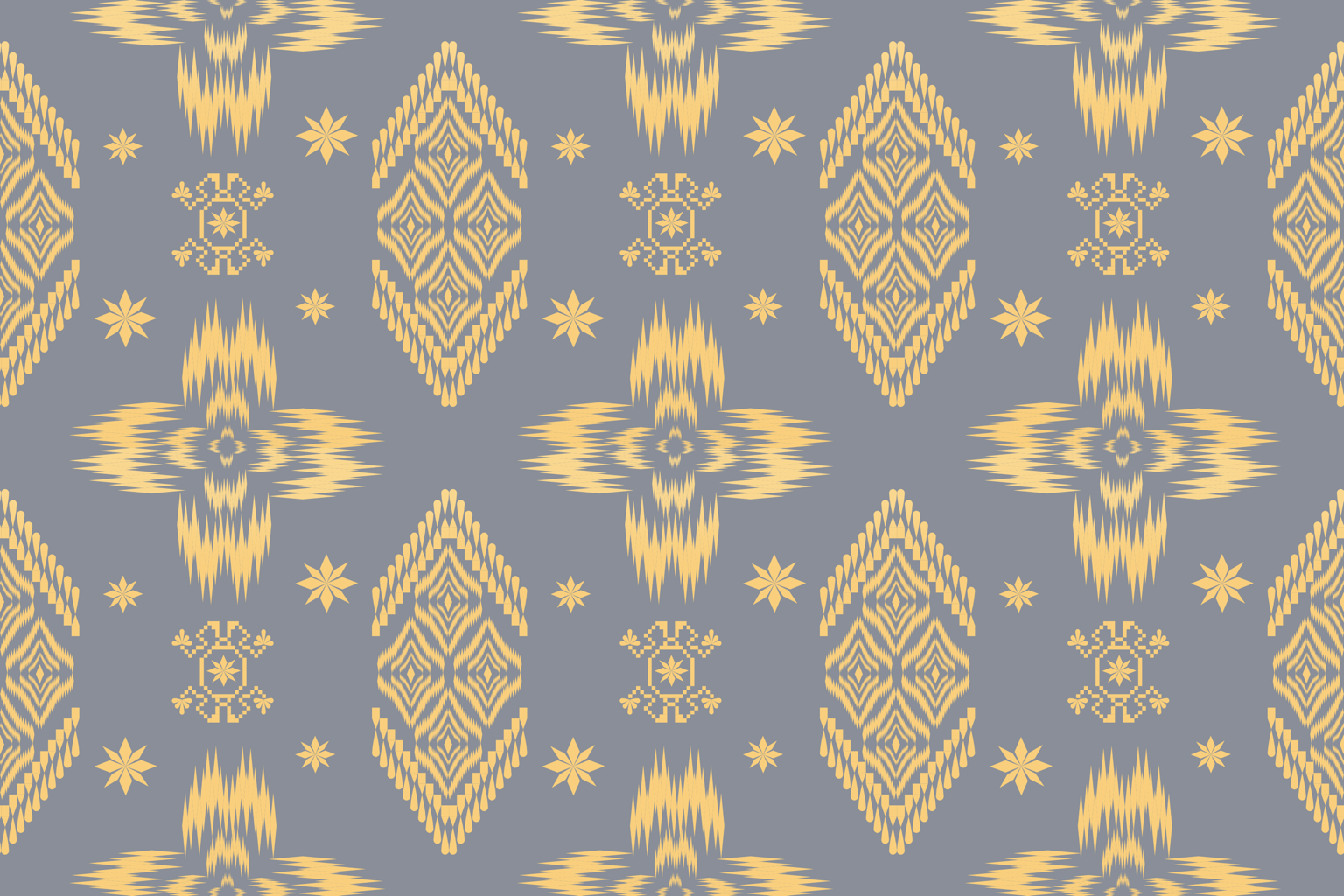 Blue & Golden Medallions — Original pattern by Rawiwan