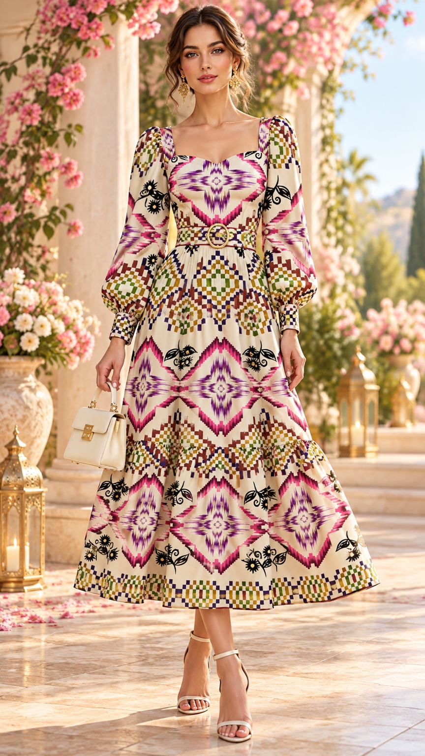 Berry Diamond Garden — AI fashion concept · Womenswear