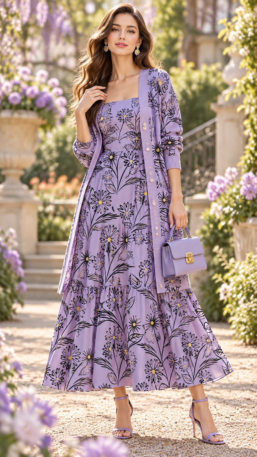 Lavender Wildflower — AI fashion concept · Womenswear