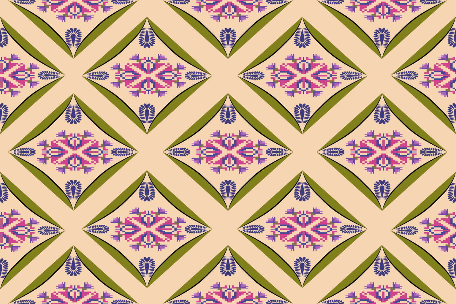 Rose & Olive Trellis — Original pattern