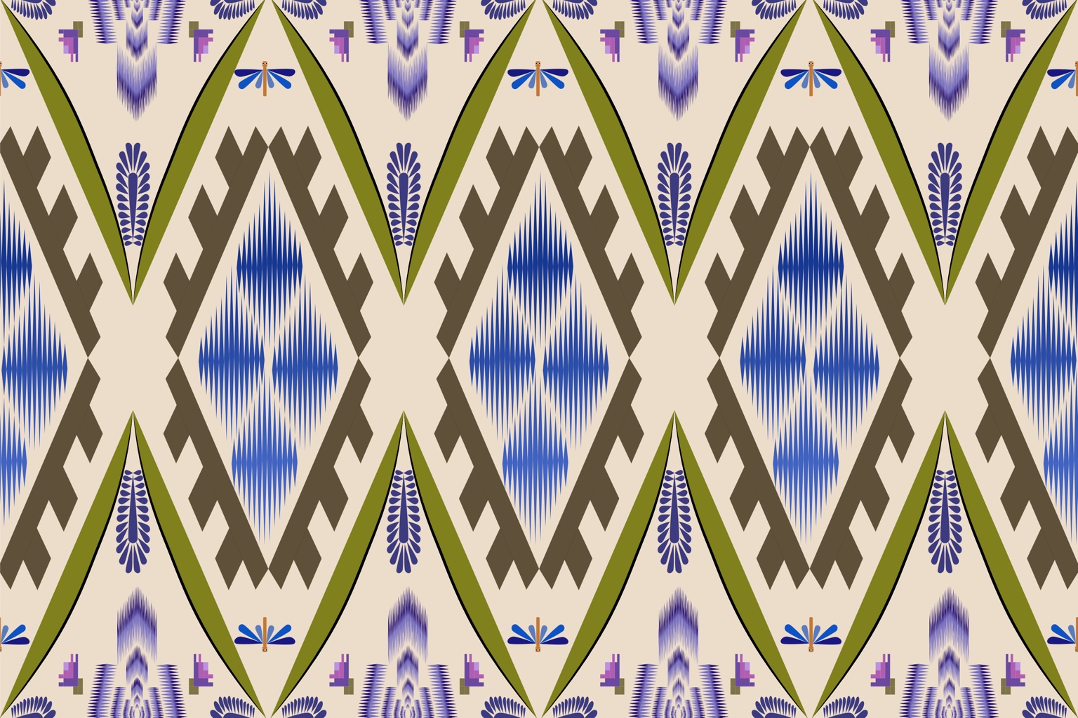 Sapphire Ikat — Original pattern