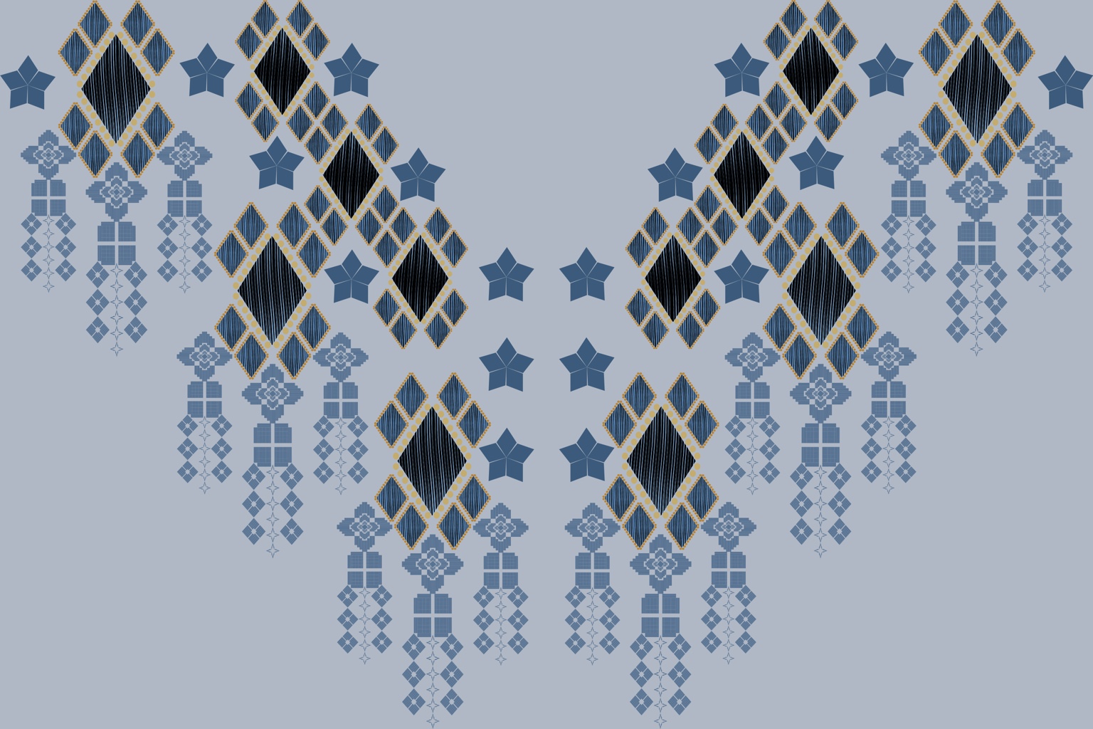 Blue Diamond Cascade — Original pattern