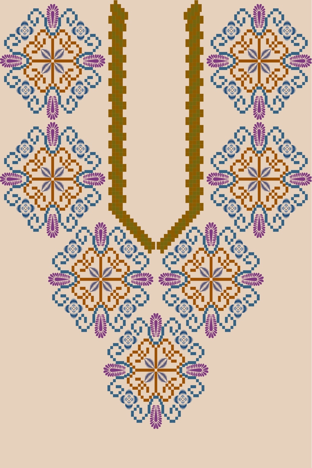 Golden Petal Neckline — Original pattern