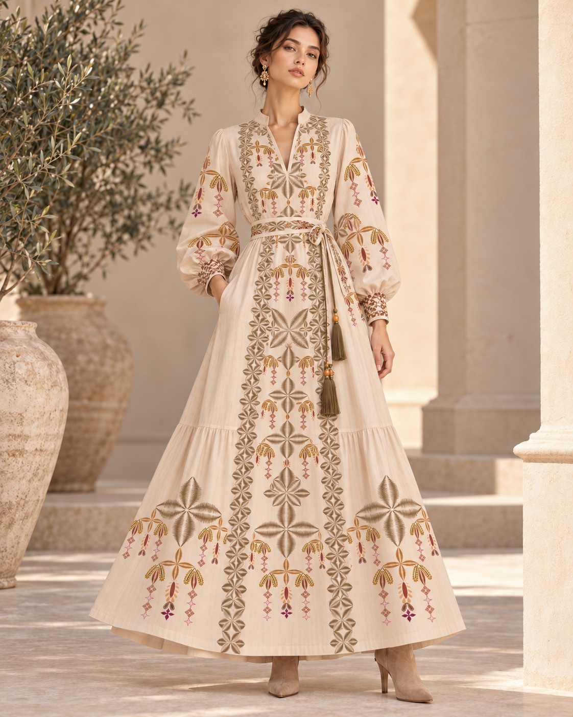 Olive Hanging Garden — AI fashion concept · Womenswear