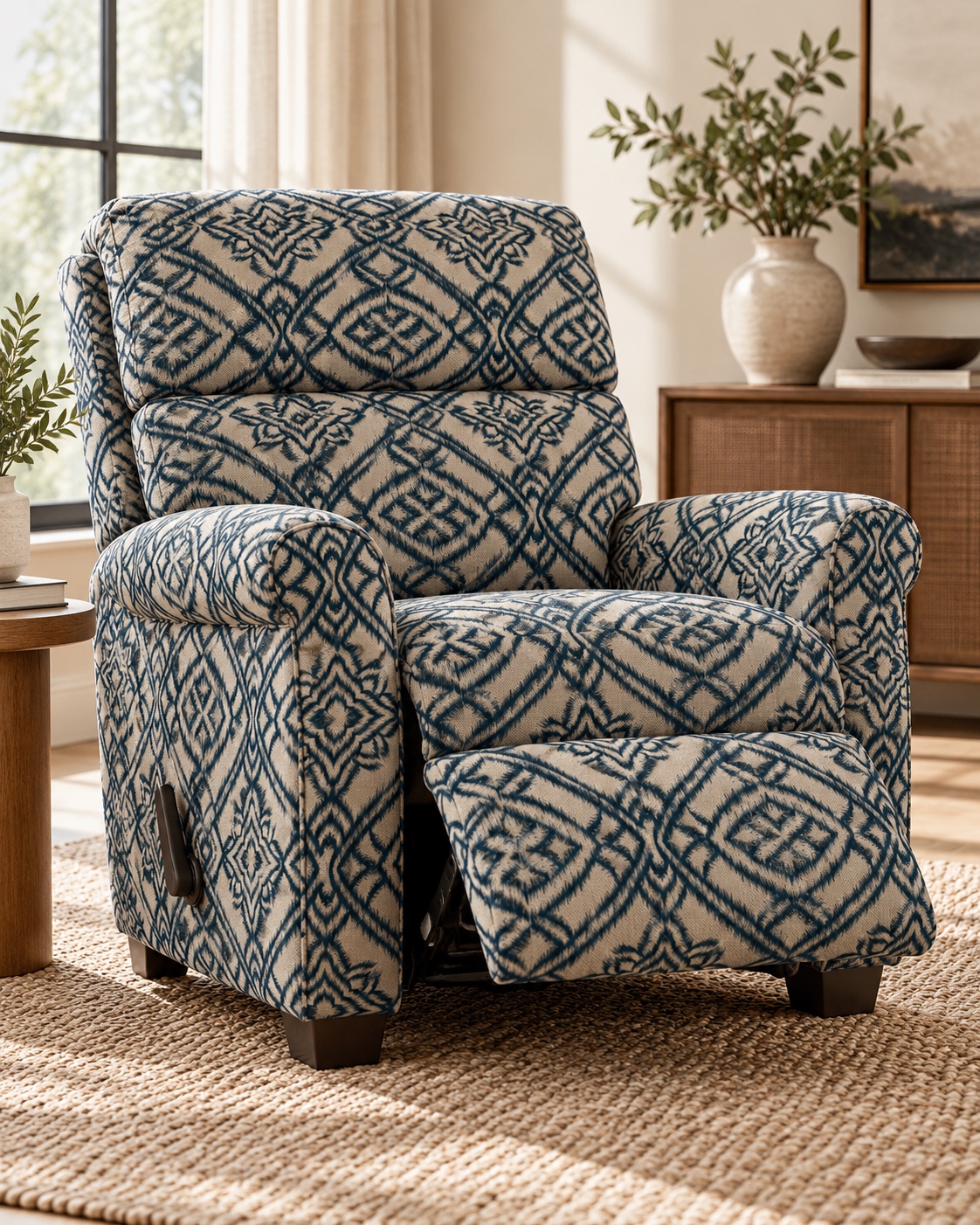 Indigo Star Lattice — AI home décor concept